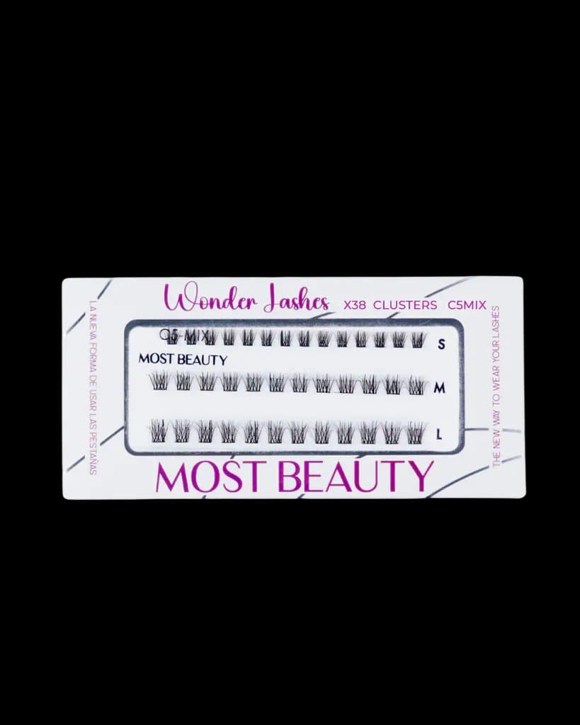 Pestañas Wonder lashes x38 clusters c5mix